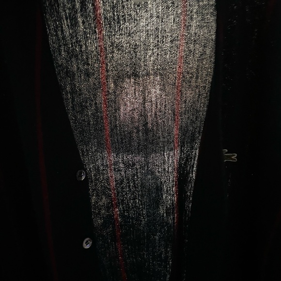 EUC Vintage IZOD Lacoste navy blue red stripe pearl  button cardigan men’s large - Picture 8 of 8